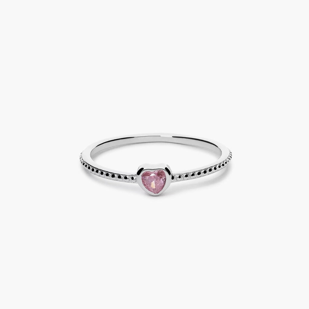 Anillo con pequeño Corazón Rosa