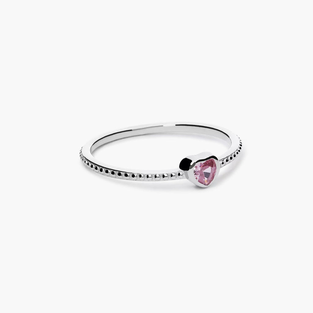 Anillo con pequeño Corazón Rosa
