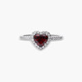 Elegante Anillo Corazón Rojo