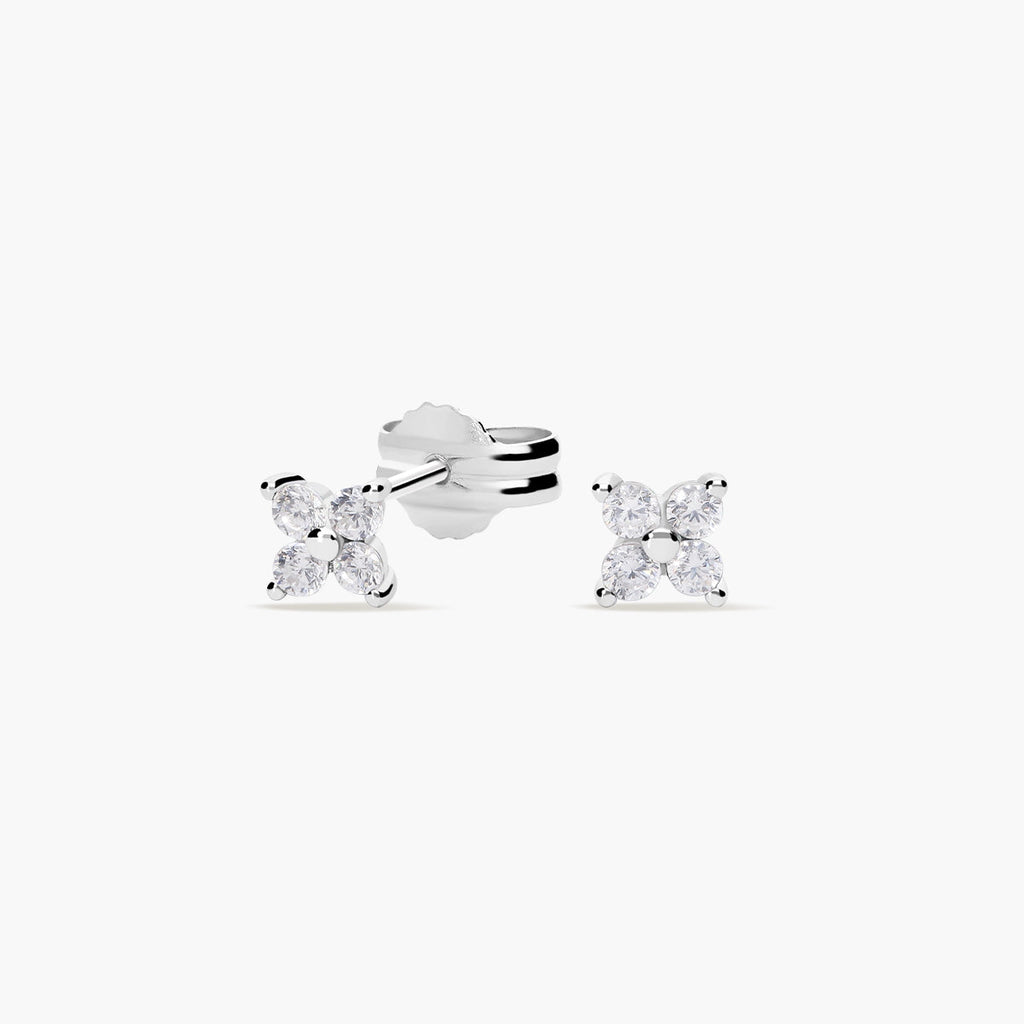 Pendientes Plateados Con Forma
