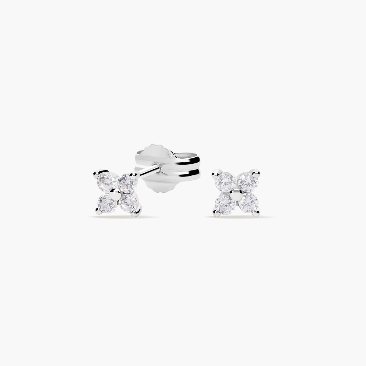 Pendientes Plateados Con Forma