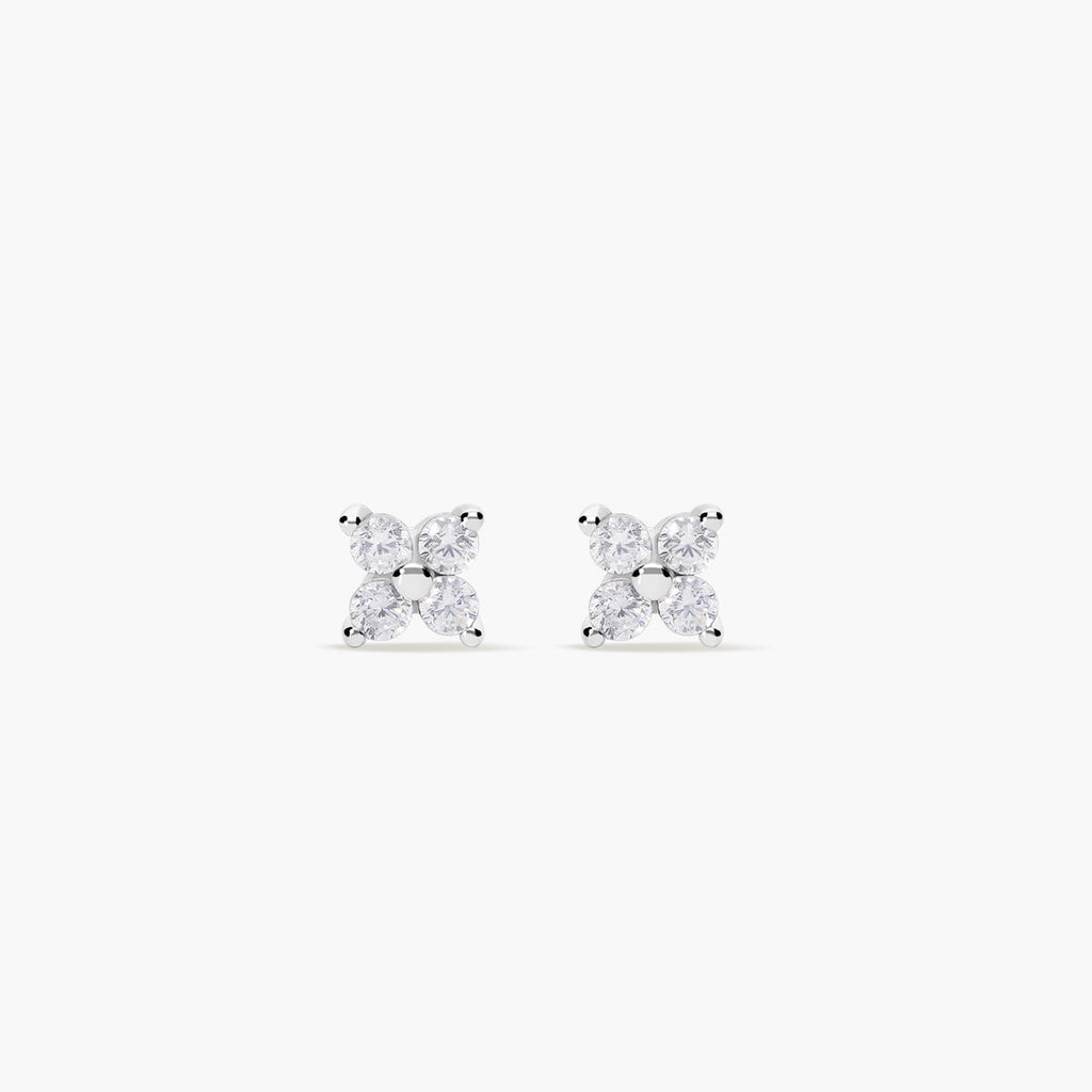 Pendientes Plateados Con Forma