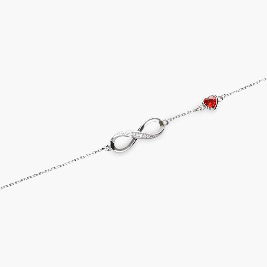 Pulsera con Corazón y Símbolo del Infinito