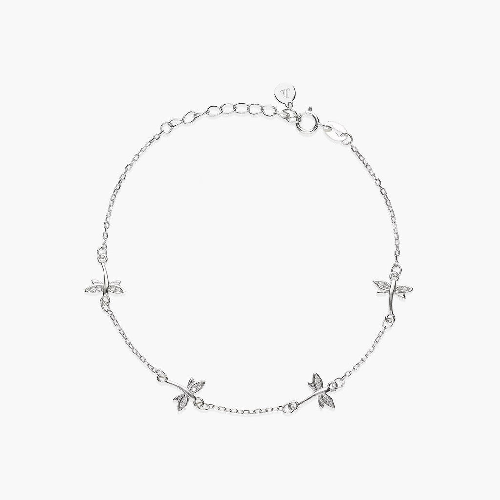 Pulsera con circonitas y diseño de Libélula