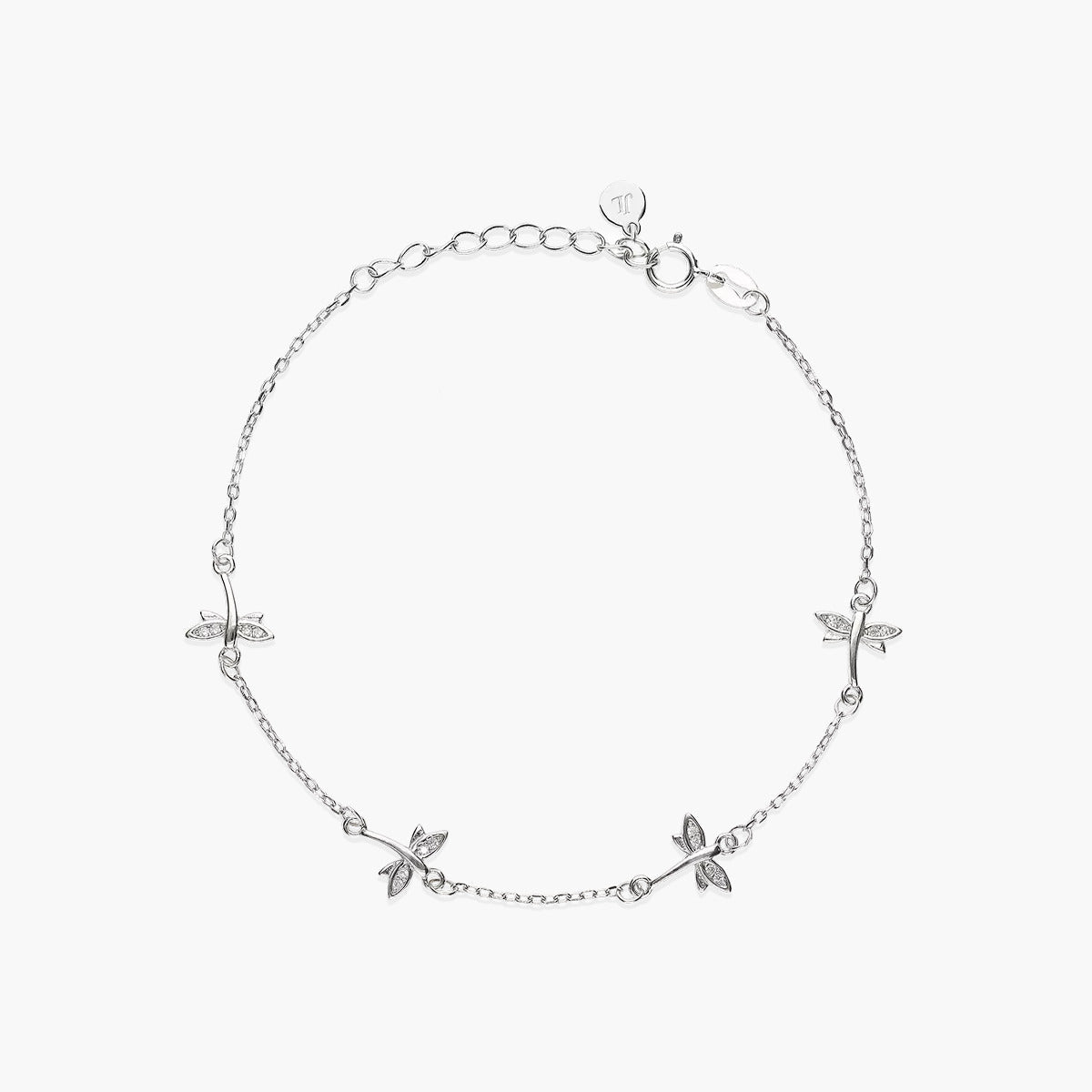 Pulsera con circonitas y diseño de Libélula