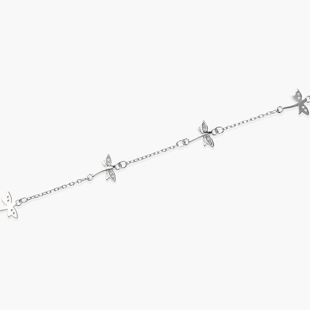 Pulsera con circonitas y diseño de Libélula