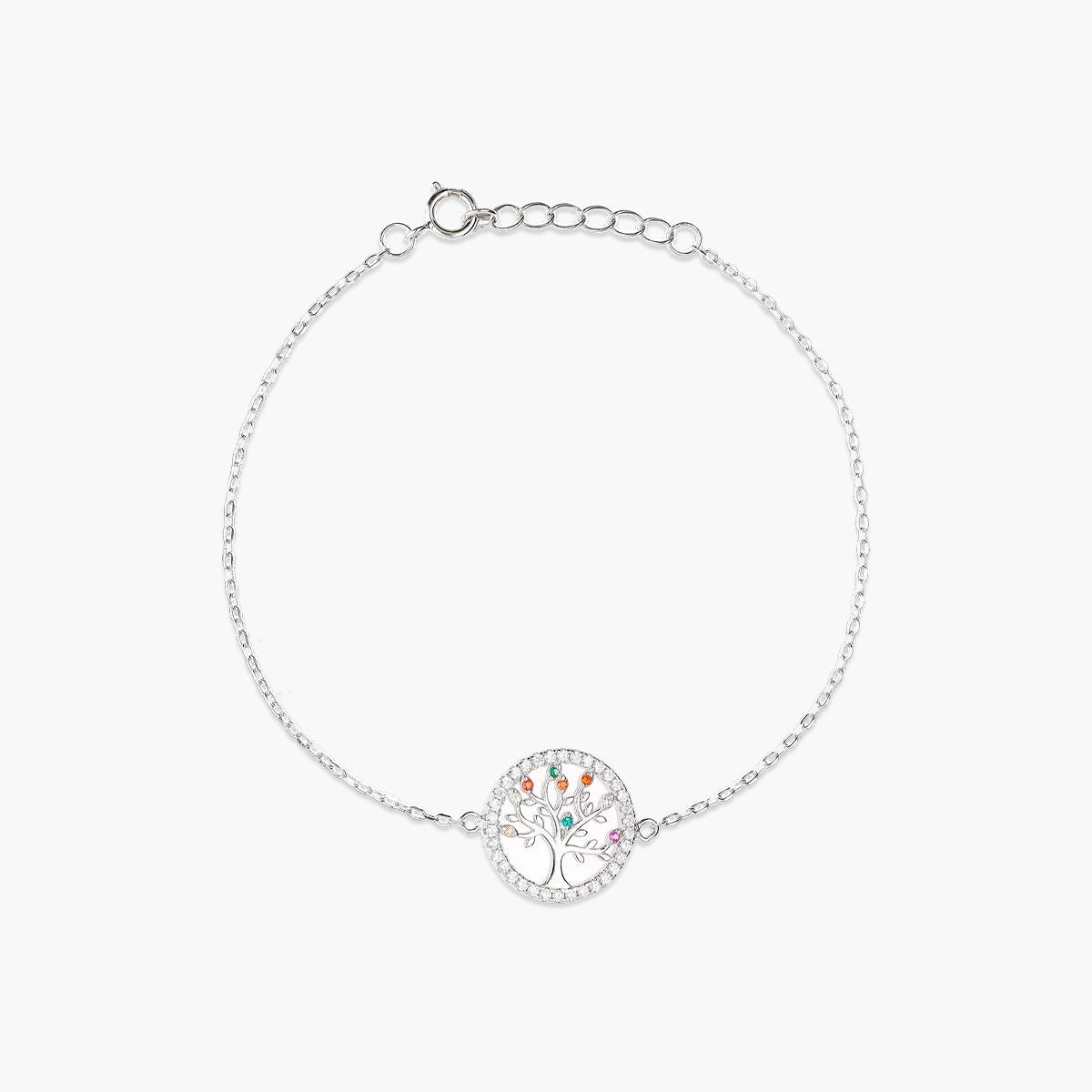 Pulsera con circonitas y Árbol de la vida
