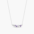 Collar con Circonitas Blancas y Violetas