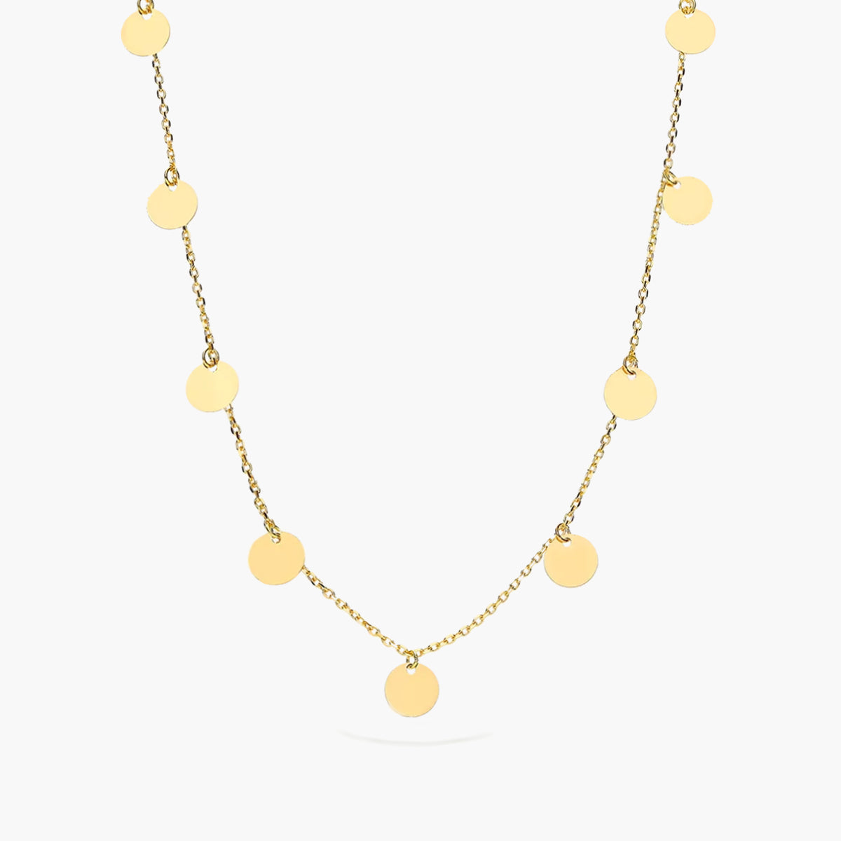 Collar Dorado con Diseño de Círculos